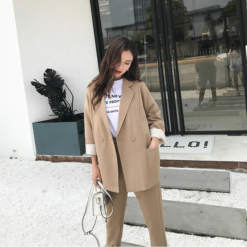 Женский костюм Bella philosophy повседневный однотонный блейзер с отложным воротником и