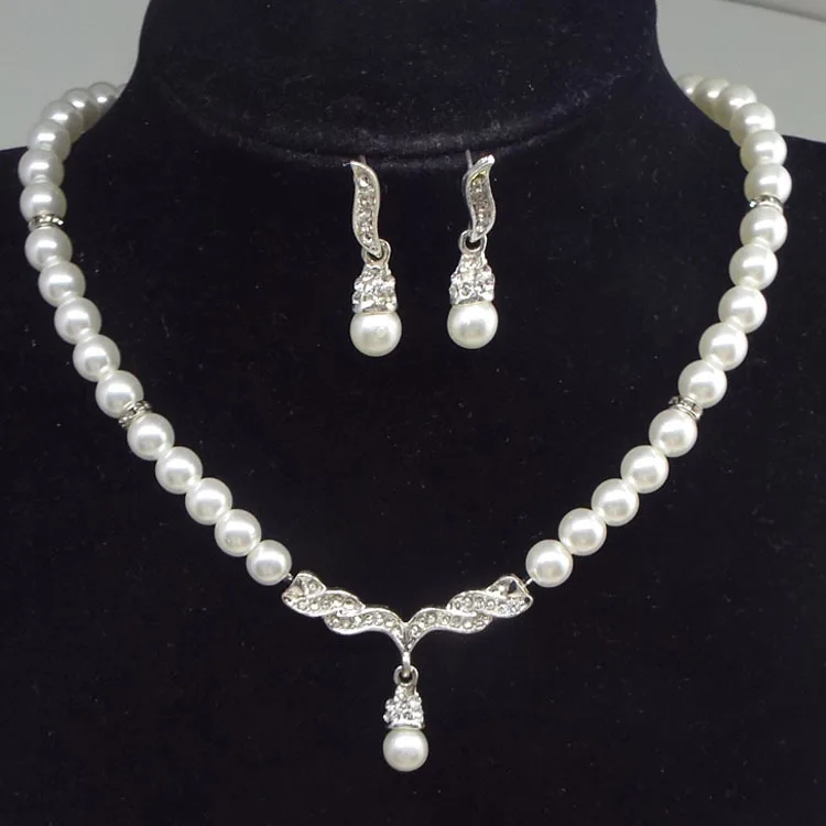

Pearl necklace European and American popular lady Pearl Necklace 2 sets Yanhong jewelry wholesale