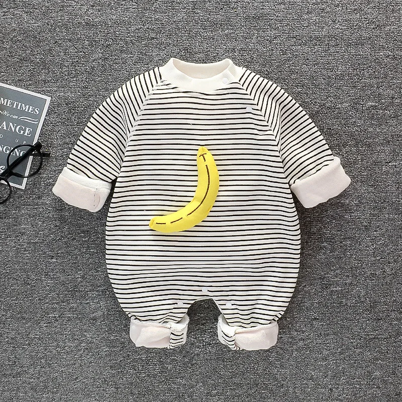 

Baby Jumpsuit Baby Warm Clothes Baby Raglan Sleeves Dual-purpose Crotch Clothes