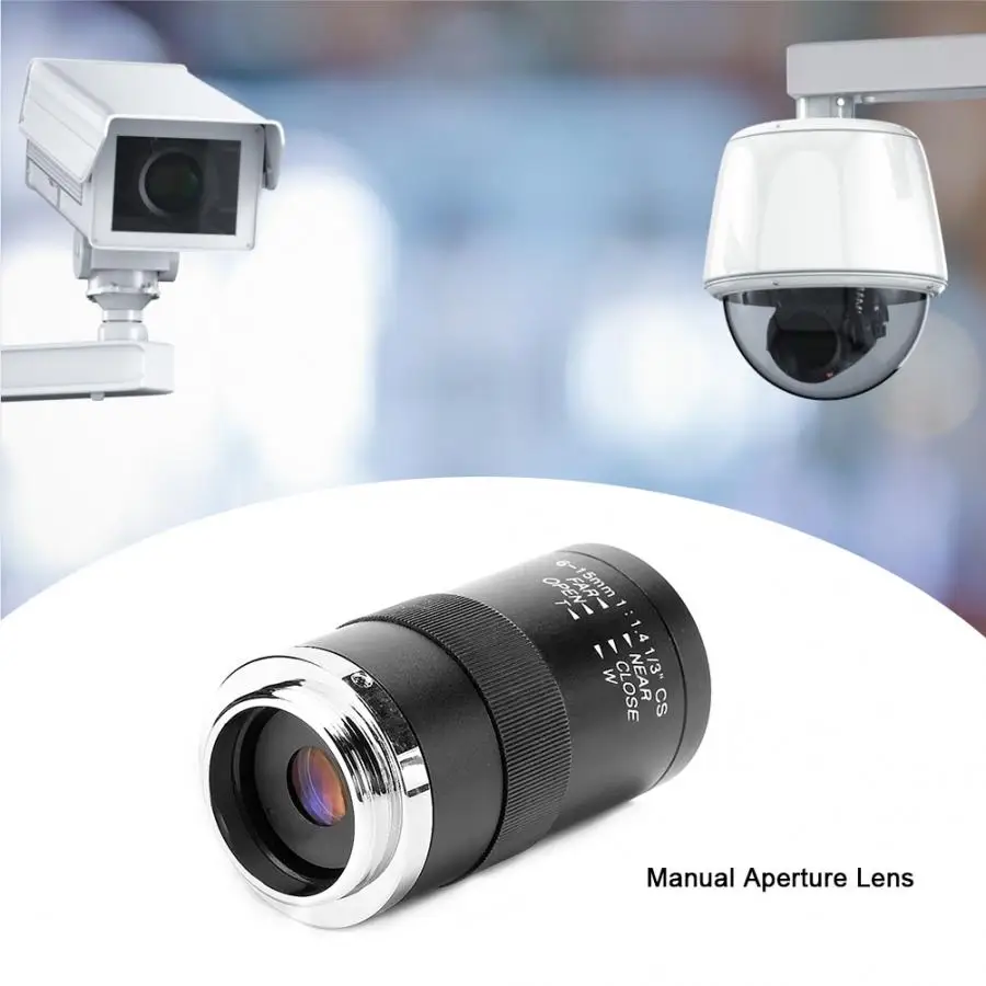 720P 6 15 мм фокусное расстояние CCTV HD Ручная настройка апертуры Объектив CS крепление