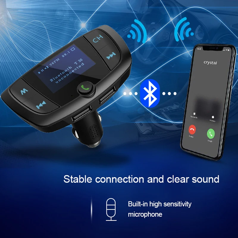 VR робот автомобильный fm передатчик Bluetooth громкой связи комплект TF карта/U диск