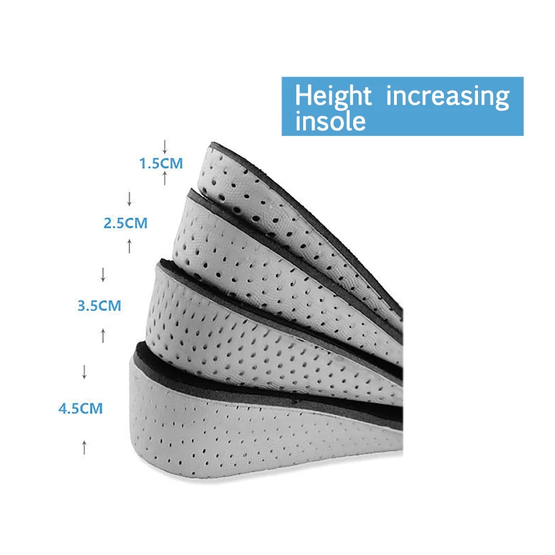 

Insoles Height Increasing Half Insole Invisible Unisex Heel Pads Arch Support Sole Inserts 1.5-4.5 CM Height Insoles Women Men