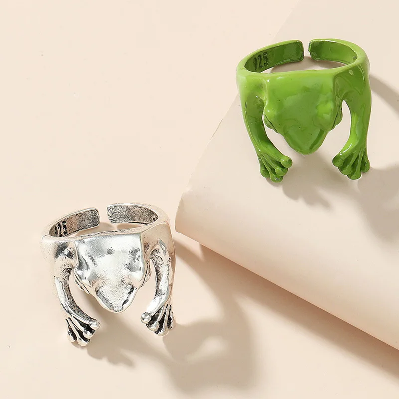 

Vintage Cute Frog Adjustable Ring for Women Men Antique Retro Style Animal Rings Men Fashion Ring Gift for Elegant Women
