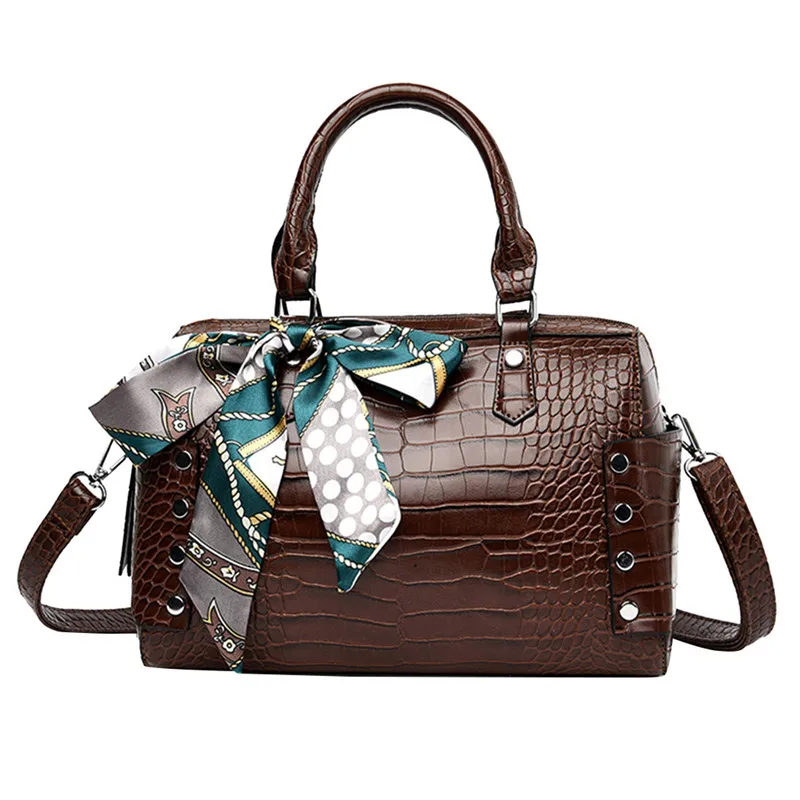 Женская сумка роскошная Высококачественная классическая с крокодиловым узором