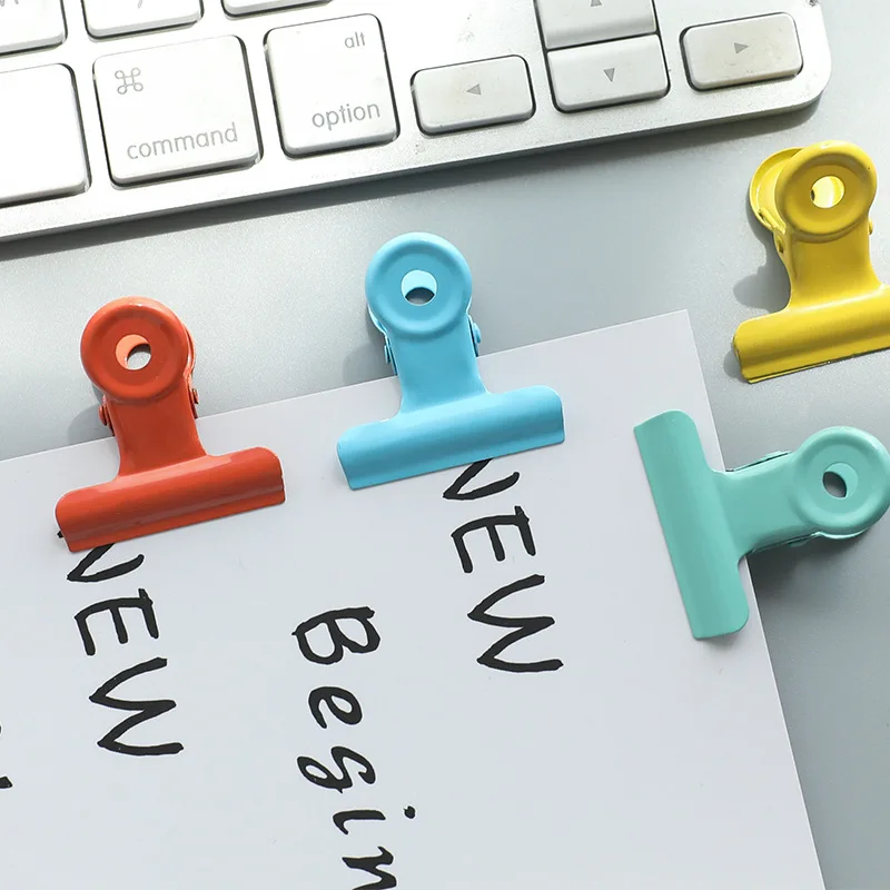 1 шт. разноцветные зажимы круглые металлические для связывания файлов школьные и