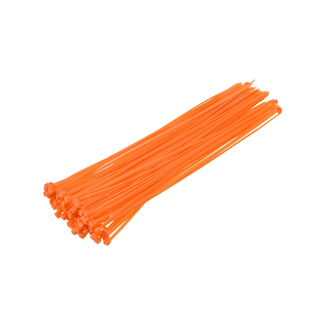 uxcell 200pcs Cable Zip Ties 200mmx2.5mm Self-Locking Nylon Tie Wraps Orange Single-use Locking Flexible Cable Tie