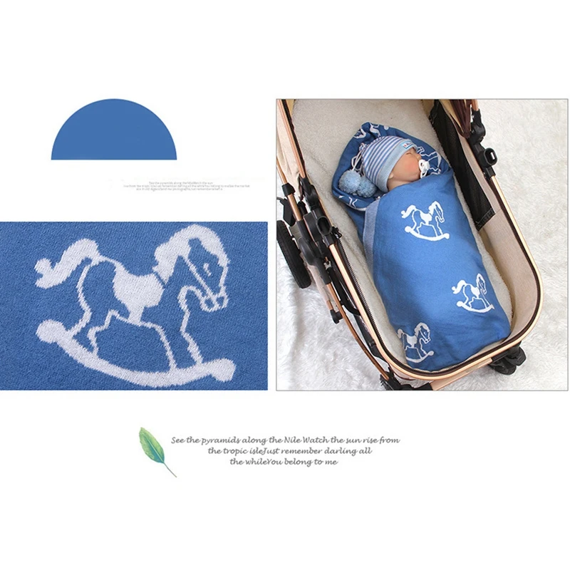 

Baby Knitted Blankets Stroller Bed Bath Swaddle Wrap Infantil Cotton