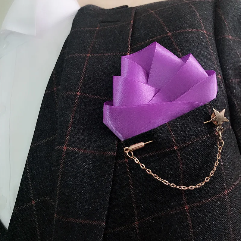 2020 Новый Модный деловой мужской блейзер прямо в карман полотенце формируя с