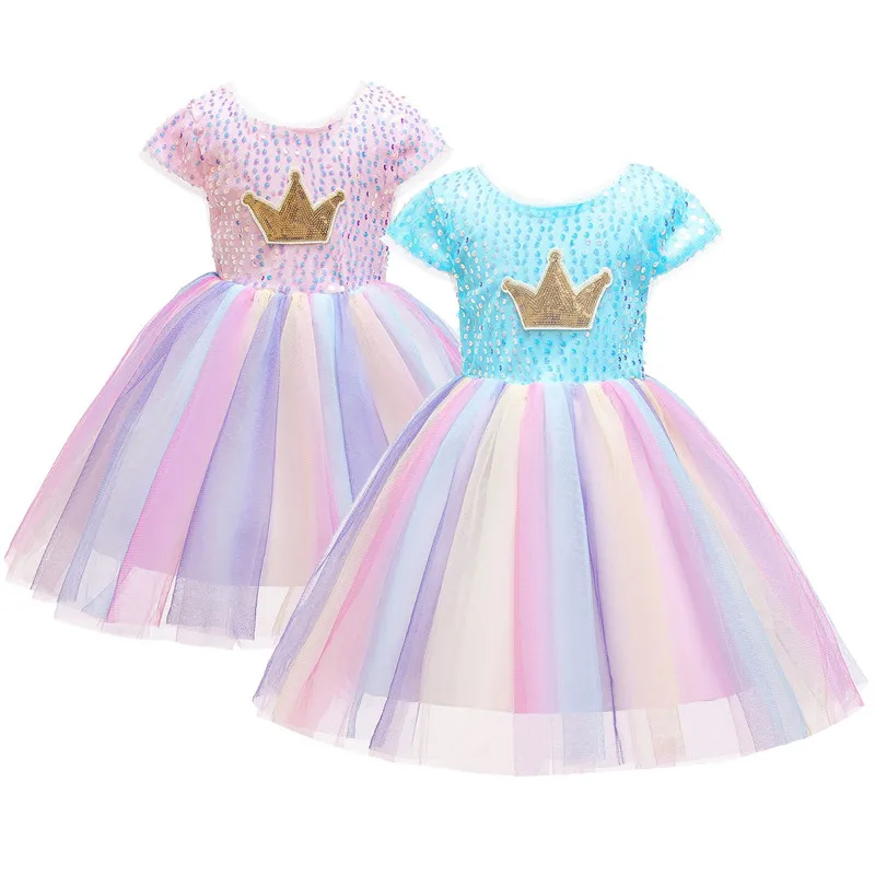 Летнее Детское платье Одежда для девочек Платья vestidos принцессы с цветочным