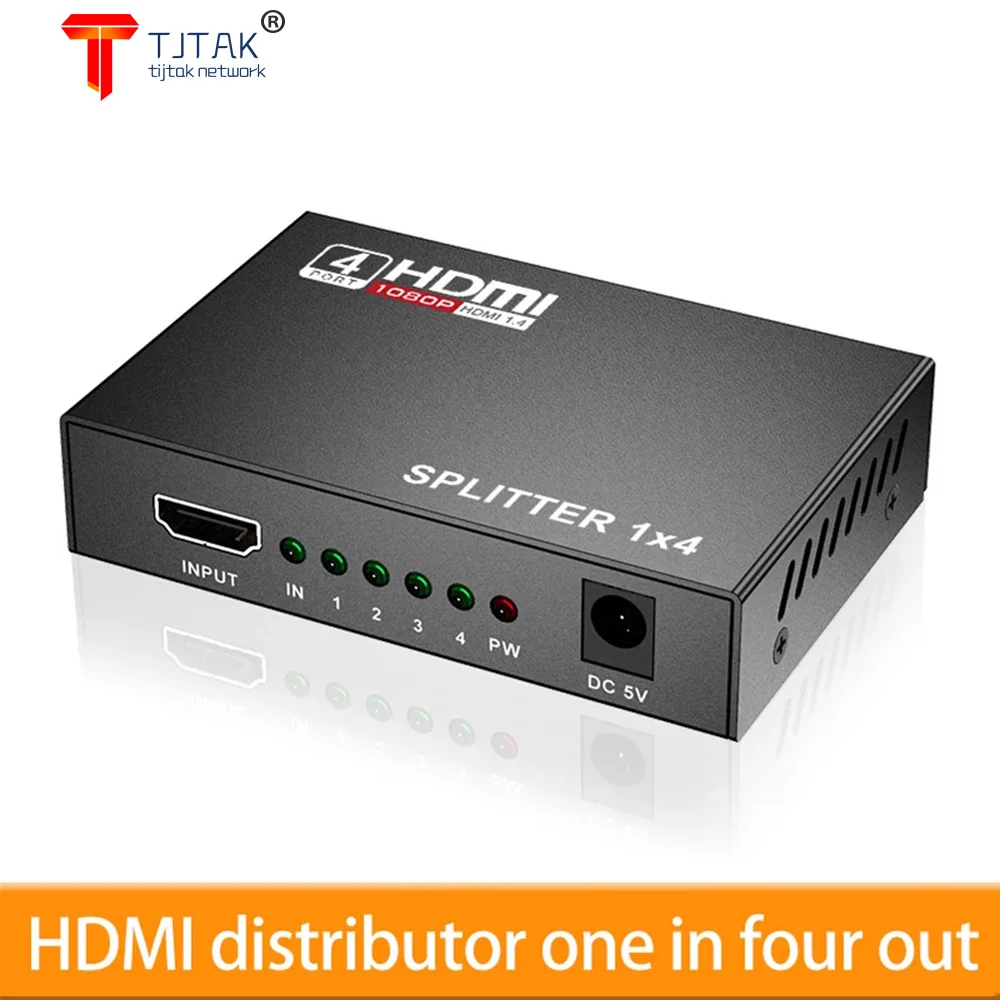 3D 1080p HDMI Divisor HDCP 1 em 4 усилитель сигнала 1x4 дикозырек аудио прерыватель адаптер