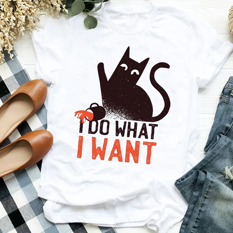 Футболка женская кофейная с коротким рукавом стильная рубашка принтом на