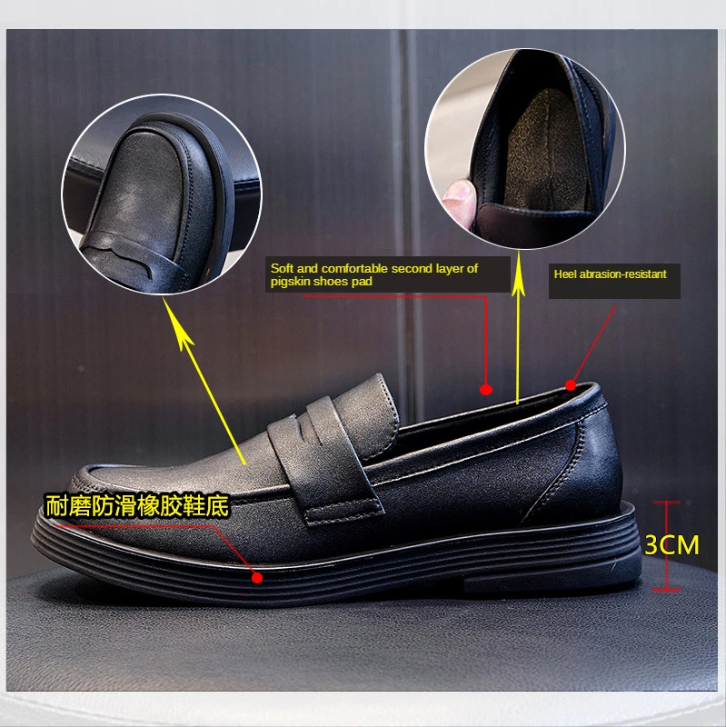 

Genuine Leather Loafers Shoes Women Slip On Black Casual Sneakers 2021 Spring New Fashion Shoes for Women Spring Ol Loafers