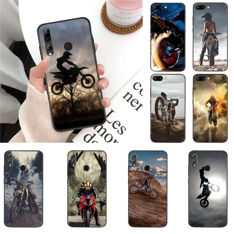 Мягкий чехол для телефона Motirunner Moto Cross Huawei Honor 8X 9 10 20 Lite 7A 7C 10i 9X play 8C 9XPro | Мобильные