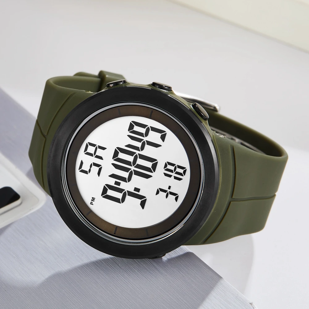 Цифровые мужские военные спортивные часы reloj hombre Красный 50 м дайвер силиконовый браслет мужские наручные часы водонепроницаемые светодиодные Мужские часы Подарки