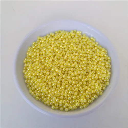 dark yellow 3 мм отверстие ABS Круглый искусственный жемчуг бусины для шитья одежды ремесла DIY ювелирное ожерелье ручной работы браслеты аксессуары - Цвет: dark yellow