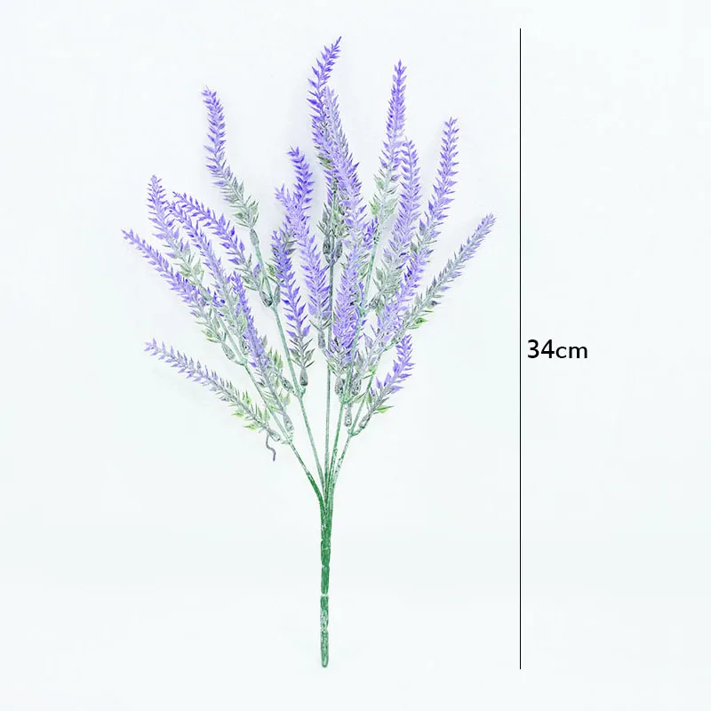 

1 Bundle Romantic Provence Lavender Artificial Flowers Purple Fake Plant Vase Flower Bouquet for Home Wedding Party Decoration