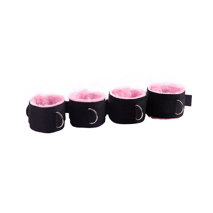 Sex Handcuffs With Blindfold and Flirting Feather Stick BDSM Bondage Set Under Bed Erotic Toys for Women Couple Adult |