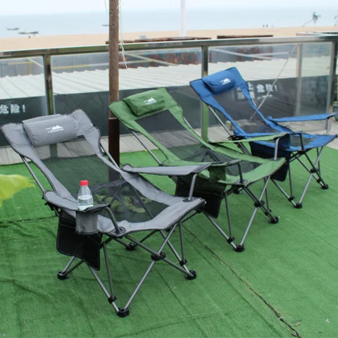 저렴한 낚시 안락 의자 휴대용 해변 점심 침대, 야외 레저에 매다는 낚시 해변 안락 의자 접는 의자 앉아