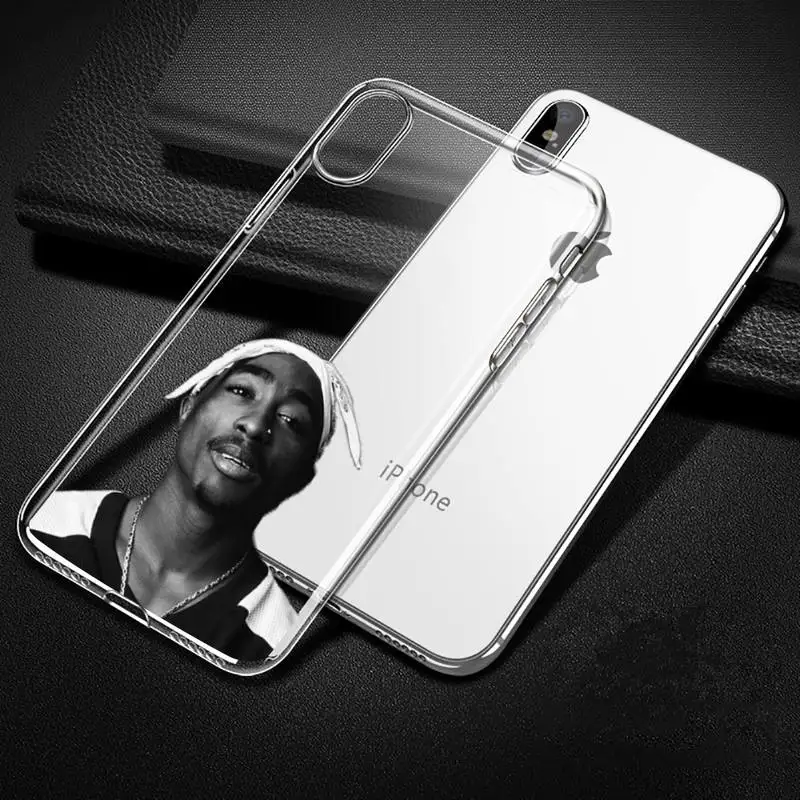 

Rapper 2Pac Makaveli Tupac Amaru Shakur Phone Case Transparent for iPhone Samsung A S 11 12 6 7 8 9 30 Pro X XS Max XR Plus lite