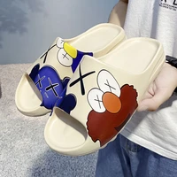 summer 2021 indoor house slippers men shoes luxury brand slides graffiti casual beach eva high quality big size cartoon shoes