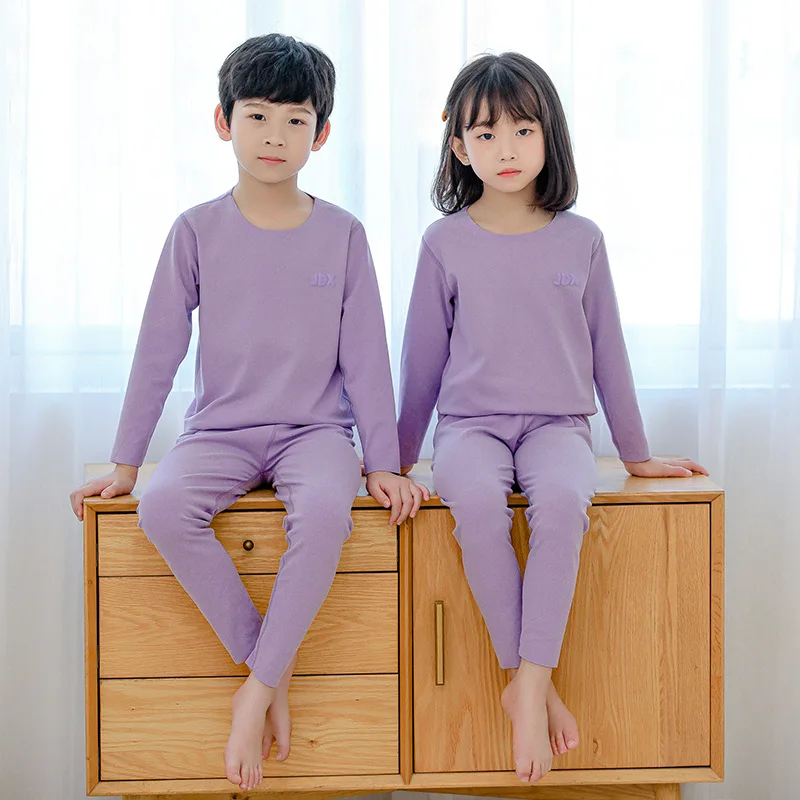 Одежда для сна мальчиков нижнее белье без следов осенне зимние пижамные комплекты детские пижамы Детская