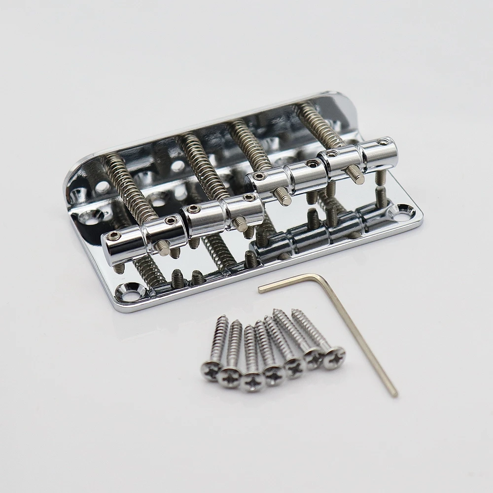 Винтажное седло с 4 полосками высокоточный Джаз для FD P Jazz Bass Chrome 1 комплект|Детали