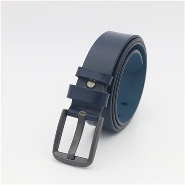 dark blue Ремень женский из коровьей кожи черный/кофейный/синий/зеленый женский/мужской ремень высокого качества винтажный ремень унисекс с пряжкой - Цвет: dark blue