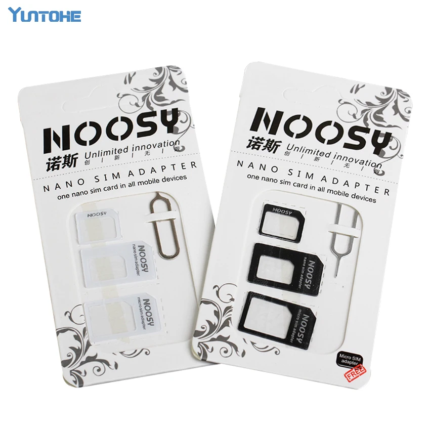 Оптовая продажа 4 в 1 Nano sim карта к Micro SIM Микро мини сим адаптер для iphone samsung 1000