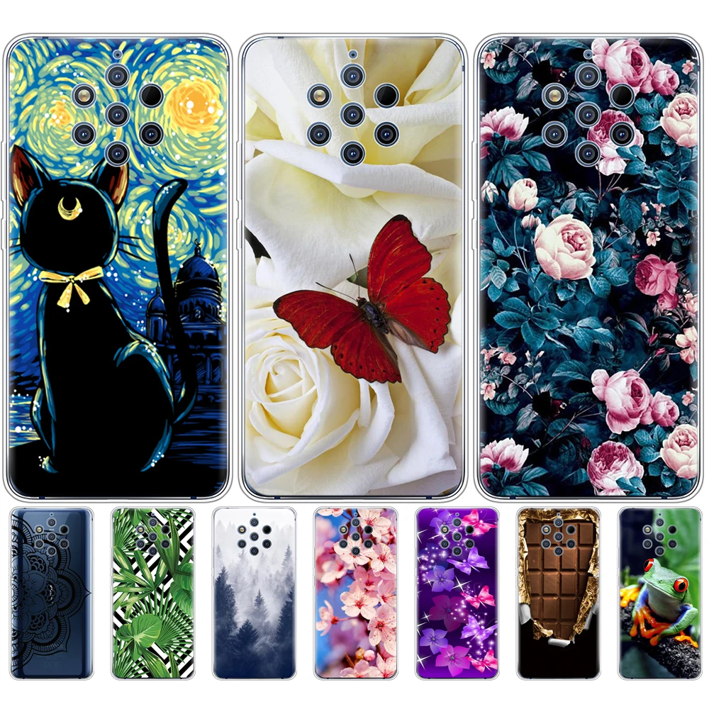 Чехол для Nokia 9 PureView, задняя крышка телефона для Nokia 9, чистый вид, силиконовый мягкий бампер из ТПУ для Nokia9 puобзор, защитный чехол