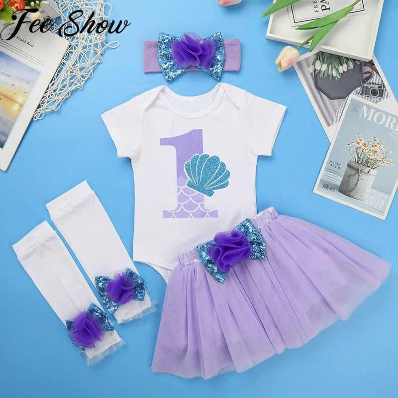 Комплект с юбкой-пачкой для маленьких девочек на первый День рождения Детский