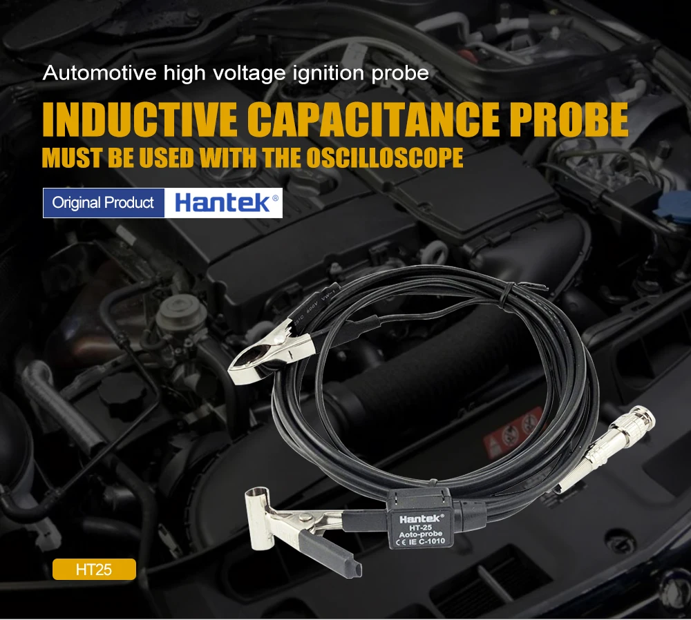 Hantek Осциллограф зонд HT25 для Hantek 1008C автомобильный осциллограф 2,5 метров зажигание емкостный распад 10000:1
