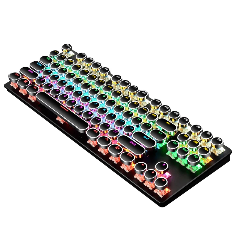 

2020 игровая механическая клавиатура с защитой от фиктивных нажатий, русская/Английская, синяя, черная, красная клавиатура с подсветкой, пров...