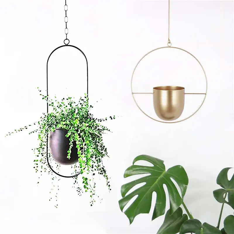 

1Pcs Metal hanging pot Plant Hanger Chain hanging planter Basket Flower Pot Plant Holder Home Garden Balcony Decoration