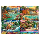 Алмазная 5d картина сделай сам с полным покрытием, вышивка с пейзажем, квадратная круглая мозаика с рисунком коттеджа и моря, ручная работа, хобби, подарок