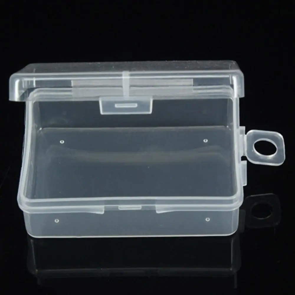 

Портативный прозрачный пластиковый ящик для хранения мелочей, 1 шт., контейнер для сбора мусора, крышка, дорожные контейнеры