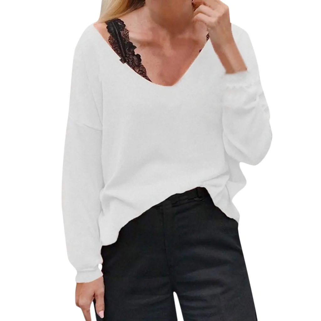 Футболка Для Женщин Осенние повседневные с длинным рукавом Топы открытыми