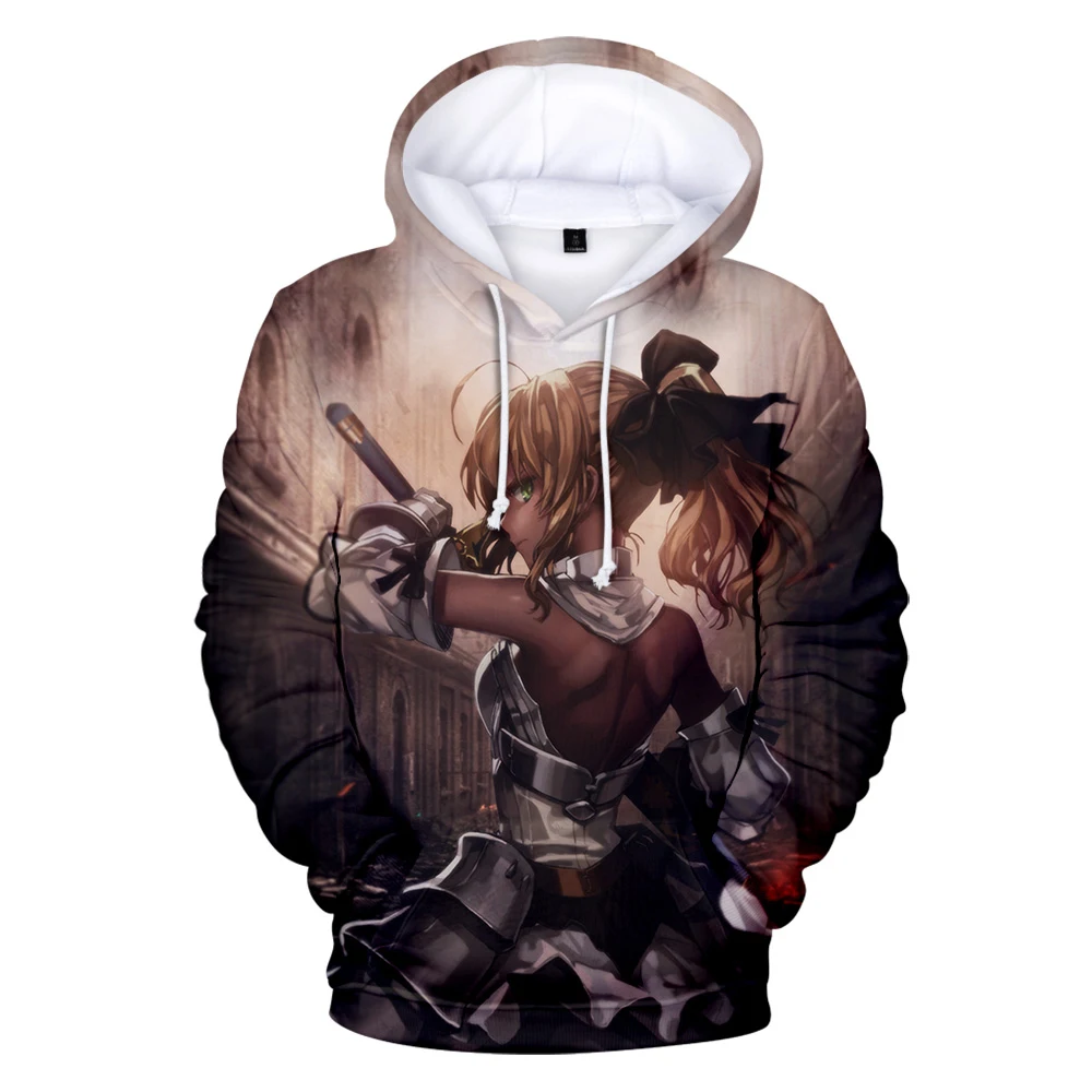 

Harajuku Fate Stay Night Sweatshirt Men/Women Fashion Anime Hoodie Streetwear Print Fate Stay Night Mens Hoodies Clothes