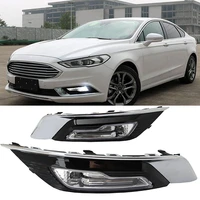 1set for ford fusion mondeo 2017 2018 led drl fog lamp daytime running light daylight waterproof styling light