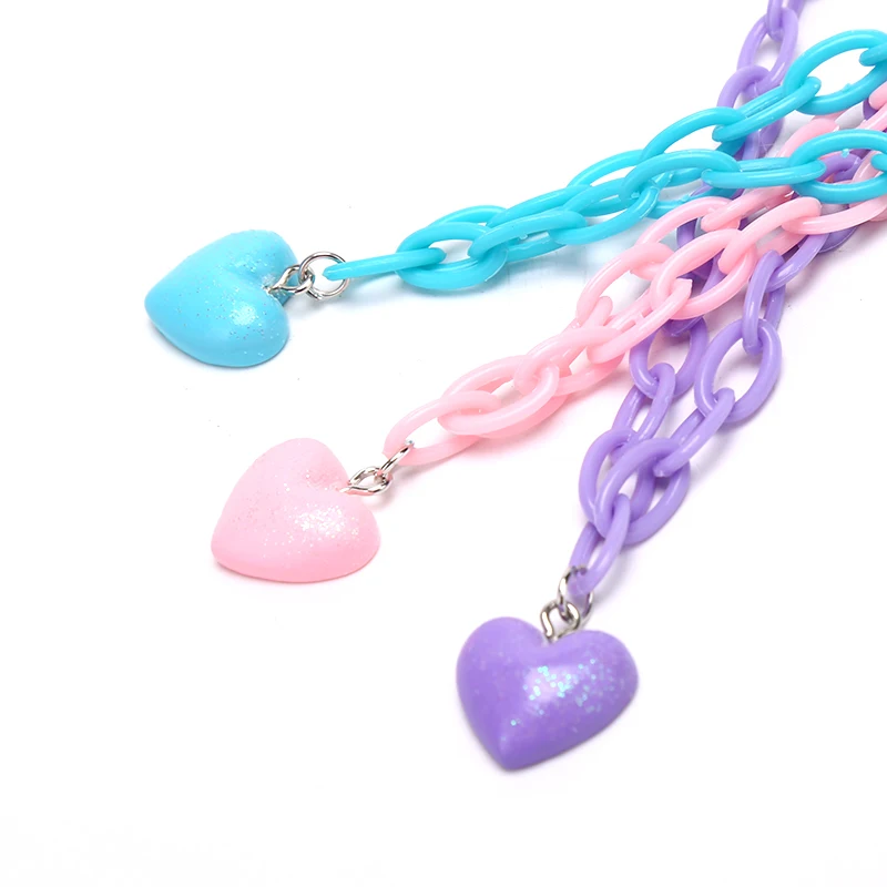 Женское акриловое ожерелье с подвеской в виде сердца|Ожерелья подвеской| |