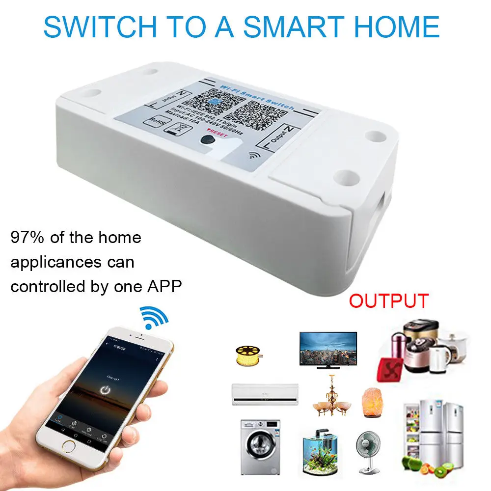 Magic Home Smart WiFi Switch Controller 10A IOS Android APP ON/OFF Timer LED Light for Strip Lamp Bulb AC100-240V | Лампы и освещение