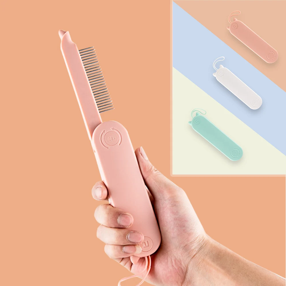 

Massage Folding Stainless Steel Cat Dog Hair Remove Tickling Trimmer Double Sided Portable Tools Grooming Brush Pet Comb