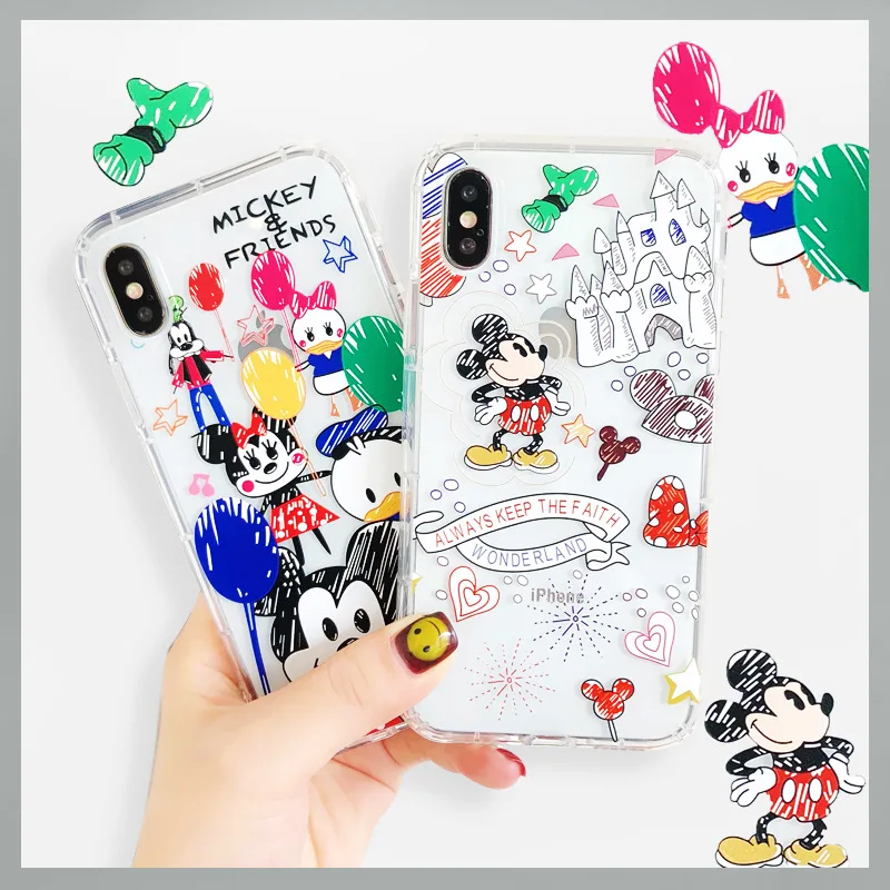 Новые чехлы для телефонов Disney с Микки Маусом Iphone 11 12 6 7 X XR 6s Plus Xs Max Pro мягкие