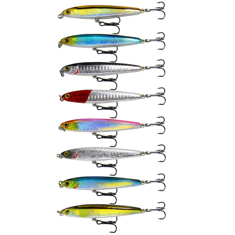 

8cm/10cm 4 g /18 g Pencil Long Shot Submersible Pencil Artificial Plastic Hard Bait Sinking 3D Eyes Sea Fishing Lures Outdoor