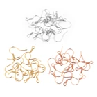 Крючки для сережек, из хирургической нержавеющей стали, цвета розового золота, с шариком, 50 шт.лот