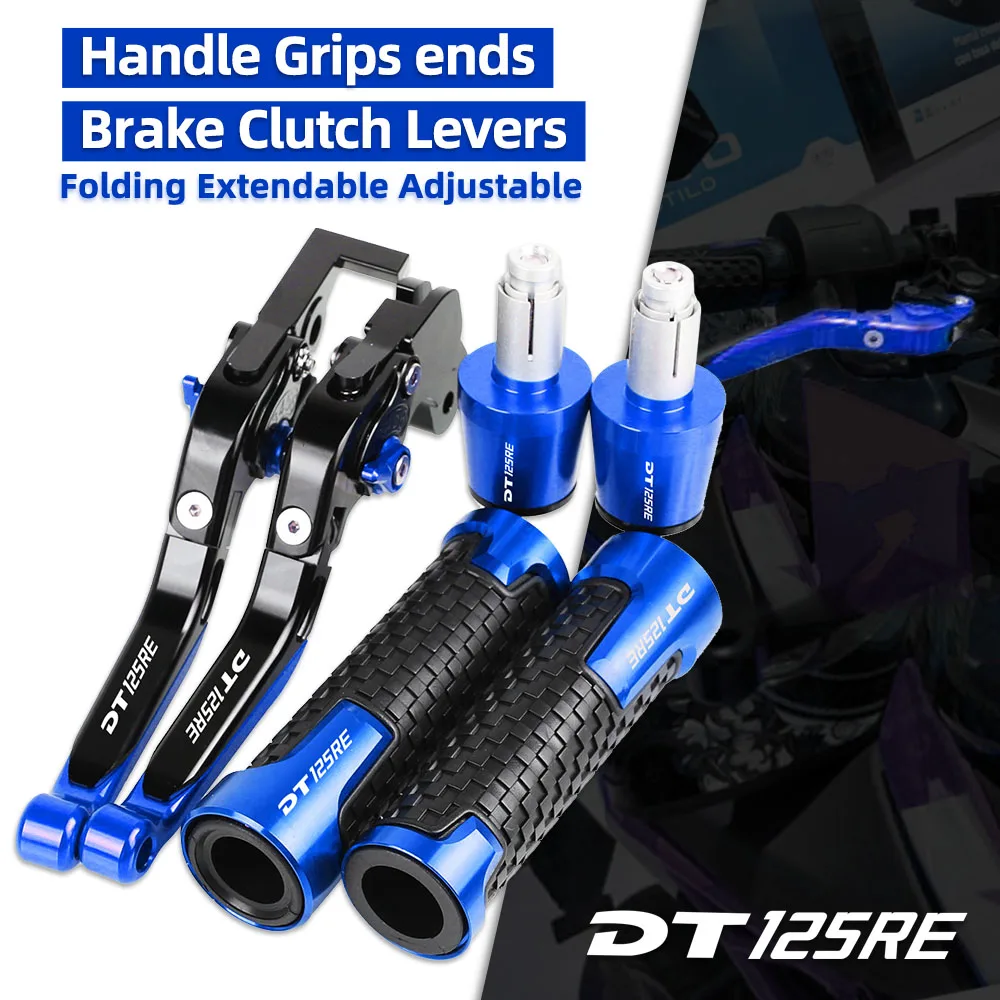 

DT 125RE Motorcycle Aluminum Brake Clutch Levers Handlebar Hand Grips ends For YAMAHA DT125RE 2004 2005 2006 2007