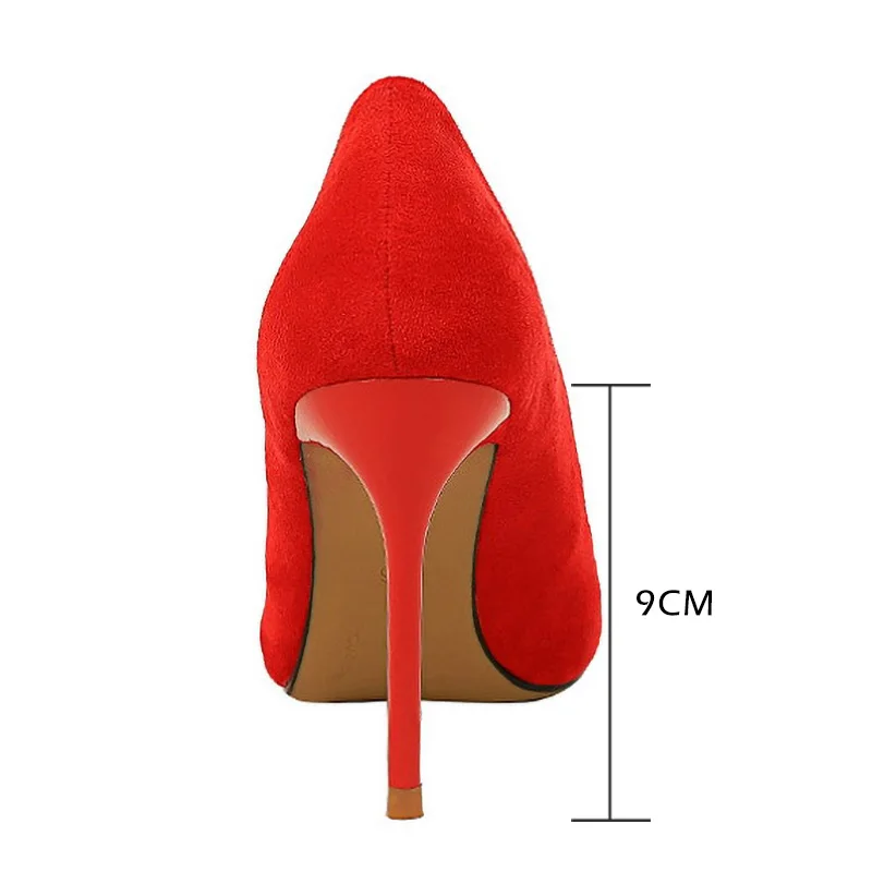 

BIGTREE Shoes 2020 New Women Pumps Suede High Heels Shoes Fashion Office Shoes Stiletto Party Shoes Female Comfort Women Heels