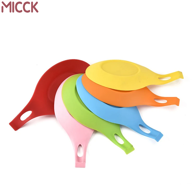MICCK 5 шт Набор силиконовая подставка для ложки 2020 Новый теплостойкий поднос