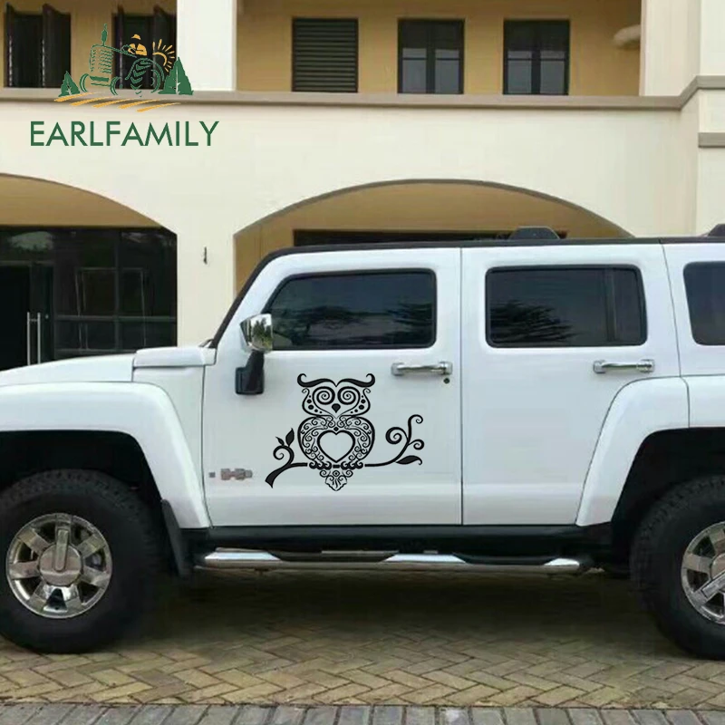 EARLFAMILY 58 см x 42 5 Сова на ветке винил Стикеры Декаль для автомобиля грузовика JDM