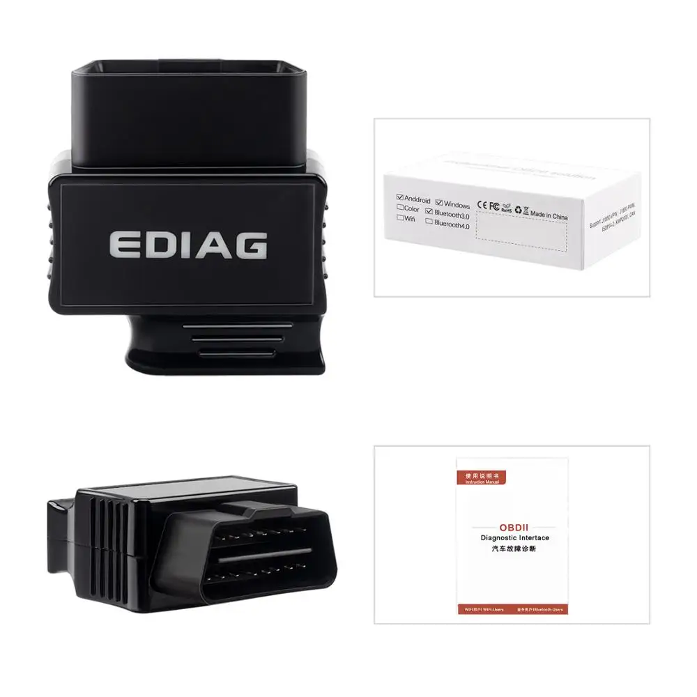 Диагностический сканер Ediag P01 P02 P03 ELM327 V1.5 Wi-Fi/Bluetooth PIC18F25K80 для Android/IOS Elm 327 obd2 PK KW902 ICAR2