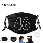 Смешная маска Fourty Six 46, многоразовый фильтр Pm2.5, номер лица, цифры, Лингвистика, числовая 46 Vr, гоночный велосипед